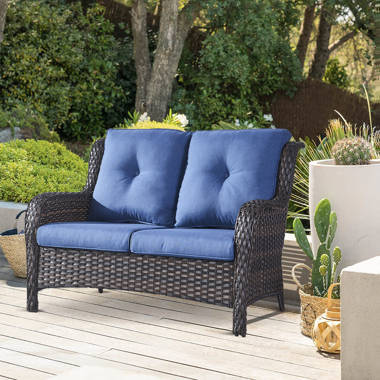 Hummuh Carolina 53 Wicker Outdoor Loveseat Reviews Wayfair